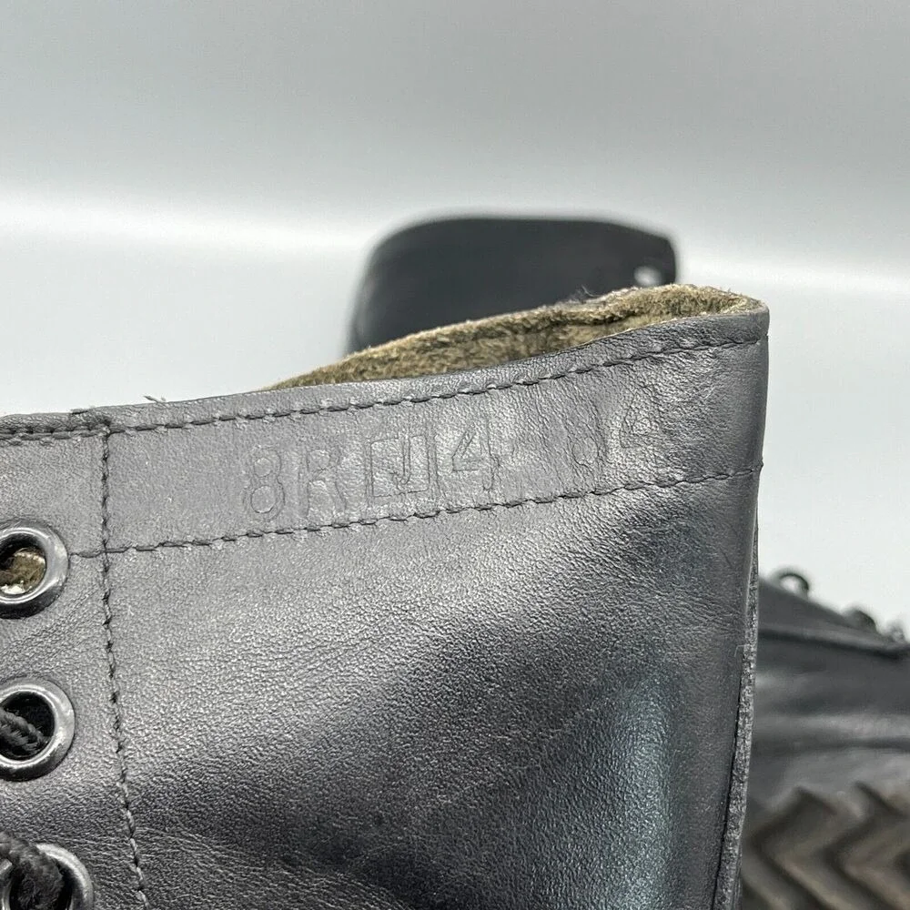 Vintage Military Combat Boots 1984 size‎ 8 Regular Waffle Sole RO Search Leather
